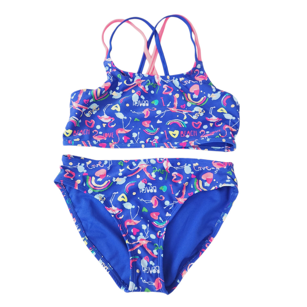 New Cat & Jack Kids Girls Swimsuit Size 10/12 Large Two Piece Bikini